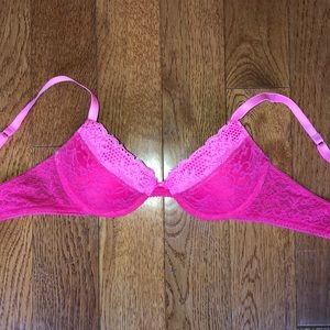 Size 32B Aerie pink lace bra